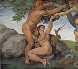 Michelangelo Buonarroti - Genesis The Fall and Expulsion from Paradise The Original Sin painting